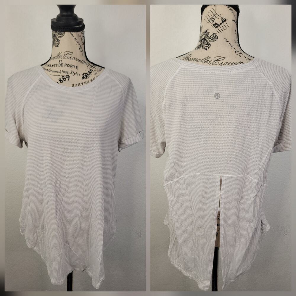 Lululemon Tshirt Womens SZ M Tied And True Tee Short Sleeves Relaxed Athletic